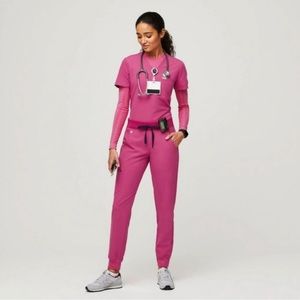 FIGS Electric Orchid scrub set